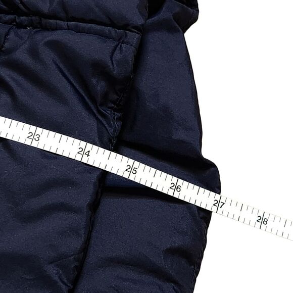 J. Crew Down Feather Puffer Vest Navy Inner Toggle Waist Women's Large - Picture 12 of 12